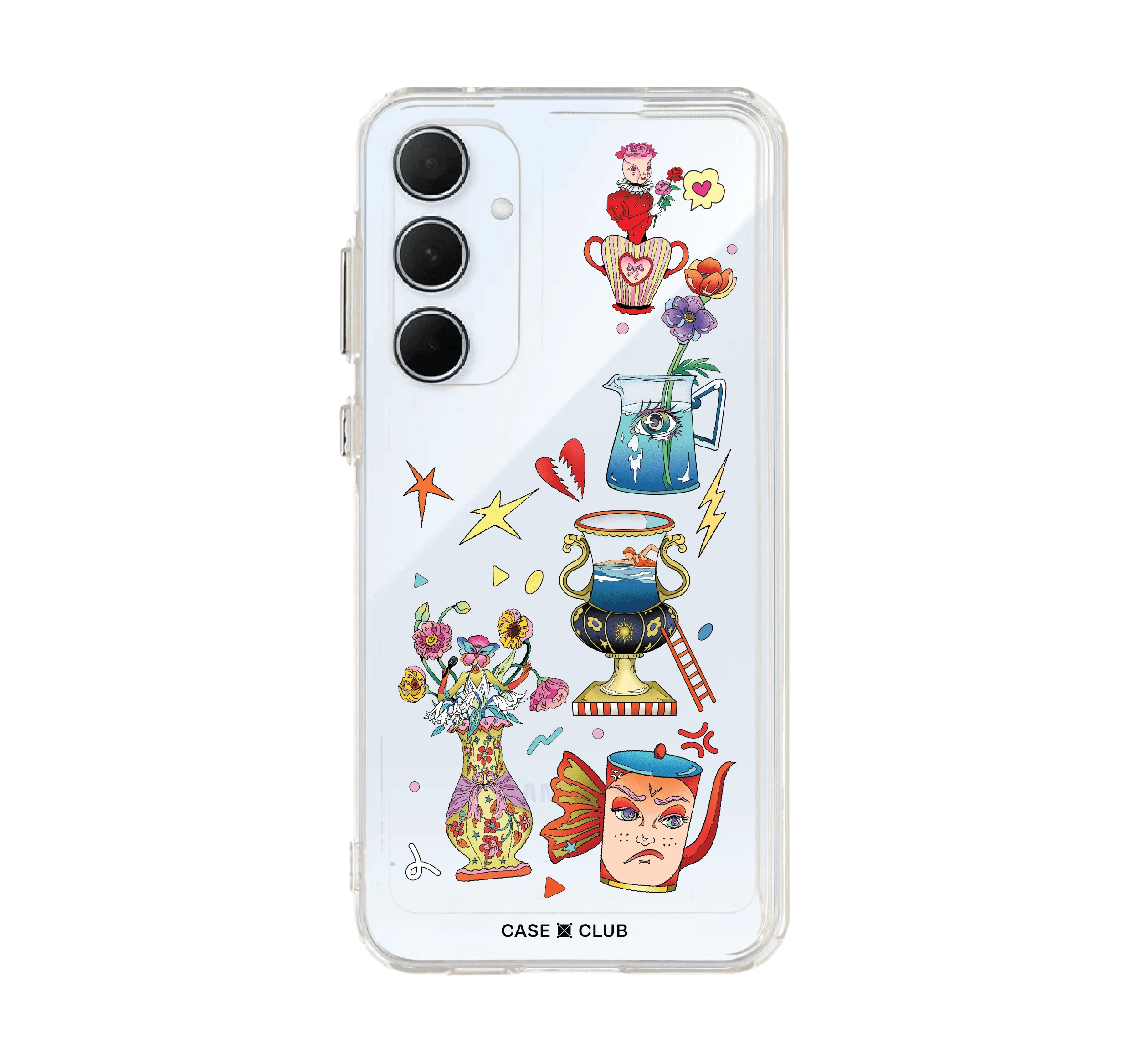 samsung galaxy a55 clear case jar of feeling by bomfha